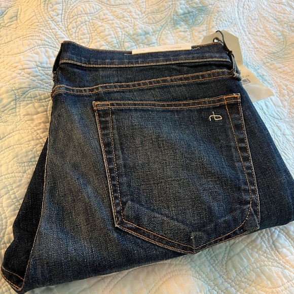 🆕 NEW with tags rag & bone of New York DRE JEANS in Dark Denim Snoqualmie sz 31 - Picture 4 of 9